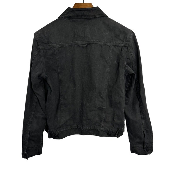 Marc‎ Moto A Rebel Division Andrew Marc Black Denim Cole Jean Jacket Size Large - Picture 3 of 11